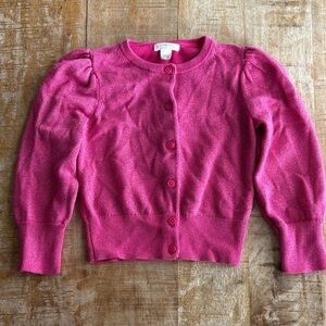 Crewcuts Pink Sparkly Cardigan Sweater XS(4-5)